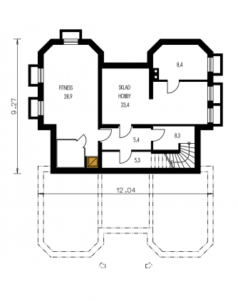 Floor plan of basement - RIVIERA 200